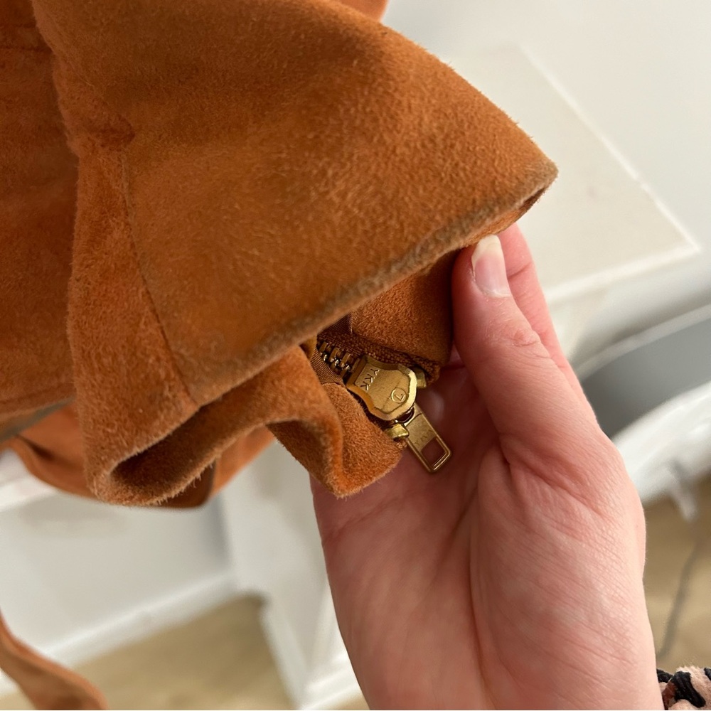 Free people Suede moto jacket size medium goat leather - Picture 3 of 6